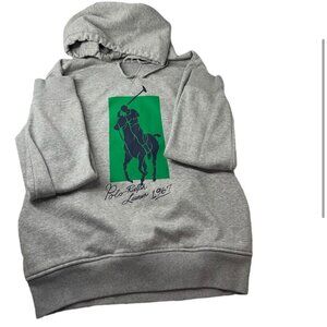 Polo Ralph Lauren Men 1967 Big pony Fleece Pullover Hoodie Gray medium